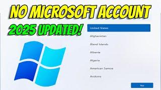 *2025 UPDATED* How To Setup Windows 11 WITHOUT Internet or Microsoft Account Email