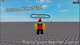 How To Make Player NameTag In Roblox Studio | NotVALVET | Roblox Studio Tutorial