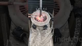 Hardened metal shaft #machine #heating #induction#quenching