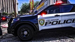 Playing GTA 5 As A POLICE OFFICER City Patrol| HOUSTON PD|| GTA 5 Lspdfr Mod| 4K