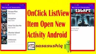 OnClick listview item open new activity |  Android App Development Tutorial For Beginners Video#38