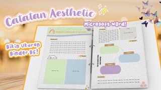 Catatan Aesthetic Microsoft Word + Q & A! | digital note taking microsoft word (Free Template)