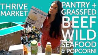 THRIVE MARKET Review, Unboxing & Haul - Organic Pantry, Grassfed Beef + Wild Caught Seafood (2021)