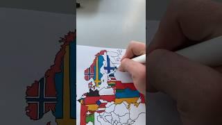 Watch me Draw RUSSIA  on my Europe map - #flag #map #russia #shorts