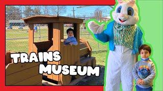 Train Museum | Let's have Fun with old trains, the bunny, and play with the kids