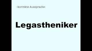 Korrekte Aussprache: Legastheniker