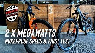 2 Megawatts! Pickup, specs and first review of 2 Nukeproof E-bikes EMTB