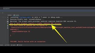 SOLVED Flutter Error One or more plugins require a higher Android SDK version