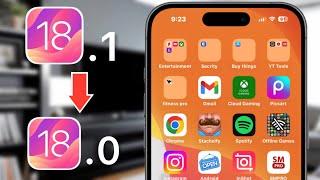 How to Downgrade iOS 18.1 to iOS 18.0!