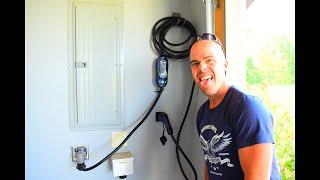 LEVEL II ELECTRIC VEHICLE CHARGER!  Install and first plug in.