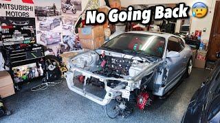 EVO SWAPPED MITSUBISHI ECLIPSE! CUTTING THE CHASIS !! Ep .12