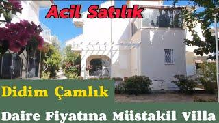 Acil Satılık  Didim Çamlık'da Satılık Kelepir Fiyata Müstakil Villa - Denize 900 Metre