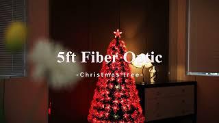 2024 SINTEAN Christmas Tree | Must-see 5ft  Prelit Fiber Optic Christmas Tree #christmas #xmas