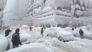 2 minutes ago in Italy! A powerful snowstorm freezes life in Abruzzo