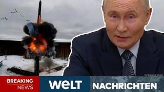 PUTINS KRIEG: "Unbesiegbare Waffe! Hat sonst keiner!" Super-Rakete! Neue Drohung gegen Europa | LIVE