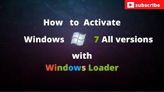 How to activate Windows 7 or vista with windows Loader#windowsloader #activatewindows #windows7