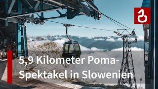 Seilbahn Bovec - Kanin | Poma-Ungetüm in Slowenien