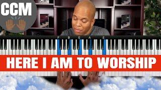 Here I Am To Worship - David Jackson On Keys -  Pretty Gospel Chords & Arpeggios!