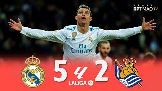 Real Madrid 5 x 2 Real Sociedad (C. Ronaldo Hat-Trick) ● La Liga 17/18 Goals & Highlights ᴴᴰ