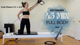 45 MIN PILATES REFORMER WORKOUT - Club Pilates 1.75! - (Ring)