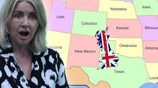 BRITS React to the REAL SIZE of US STATES