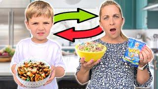 SWAPPING diets with my 5 year old!! *24 hours!!!