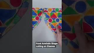 Cutting Front ArmholeShape on Sleeves SUBSCRIBE Now Home Tailoring by Kusum Sharma for SEWING Videos