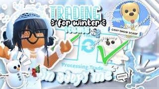 TRADING for WINTER ITEMS in adopt me ! - winter pets!! - :: ⋆｡‧˚ʚ dearly dea ɞ˚‧｡⋆