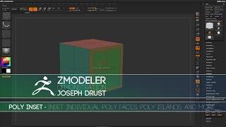 ZBrush ZModeler Polygon Actions - Poly Inset