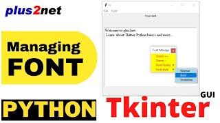 Tkinter managing font family, size and style of text widget from menu bar