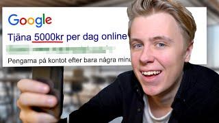 Testar att leva på online-enkäter