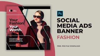 Social Media Ads Design For Fashion Ecommerce In Photoshop | Free PSD File
