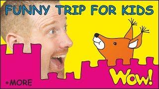 Funny Trip for Kids + MORE Stories for Children with Steve and Maggie | Learn English Wow English TV