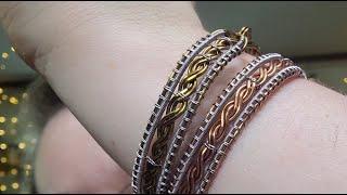 Wire Wrapped Bangle Bracelet Variations