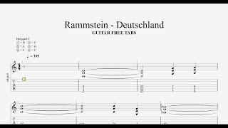 Rammstein - Deutschland  guitar FREE tabs