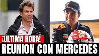 ¡BOMBAZO! CHECO PÉREZ Y TOTO WOLFF SE REUNEN PARA SU FICHAJE POR MERCEDES EN 2025