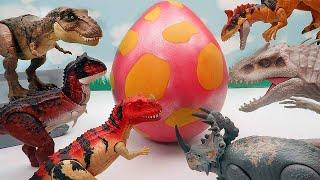 Dinosaurs In Giant Dinosaur Egg! Let's Break The Dinosaur Egg