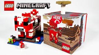 LEGO MINECRAFT 21270 The Mooshroom House Blind Bags unboxing! paper diy🩶