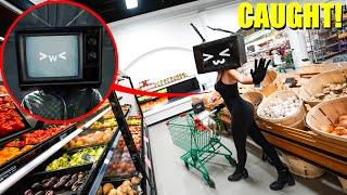 I CAUGHT TV WOMAN AT THE GROCERY STORE WITH TV BABY! (SKIBIDI MOVIE REAL LIFE VERSION)