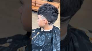 Whats his mom gonna say? 🩴 #chancla #barber #haircut #edgar #hairdesign #taperfade #funny