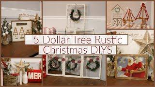 5 DOLLAR TREE RUSTIC CHRISTMAS DIYS | RUSTIC CHRISTMAS DIYS | $1 CHRISTMAS DIYS