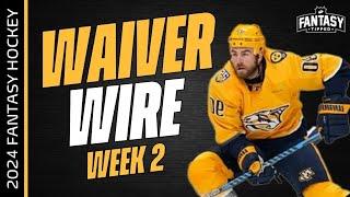 2024-25 Fantasy Hockey - Week 2 Top Waiver Wire Players to Add - NHL Fantasy Hockey Advice