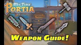 My Time at Portia: Weapons Guide!