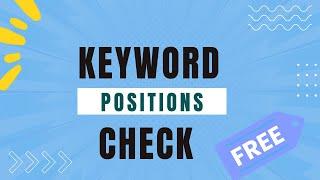 How to Check keyword Ranking Position in Google | Keyword Ranking Tool । Website SEO