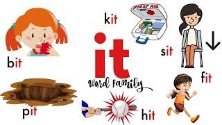 IT Word Family ( bit, kit, lit, sit, fit, pit and spit )