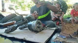 PART 1  install liner & Conrod bearing / piston ring / foton engine tutorial..