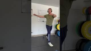 Staggered stance trunk rotation