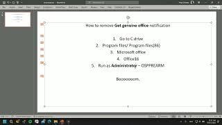 How to remove Get Genuine office notification