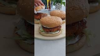 Hot Honey Chicken burgers   Super Quick Easy and delicious #shorts