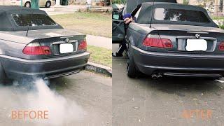 How To Fix Exhaust Smoke And Check For Oil Leak BMW M54